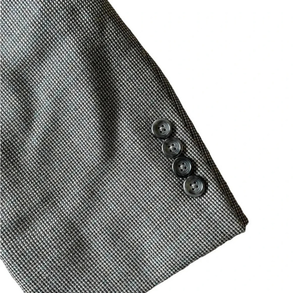 Joseph & Feiss Gold 100% Wool Gray Buttons Blazer Sport Jacket 48R - Picture 4 of 7